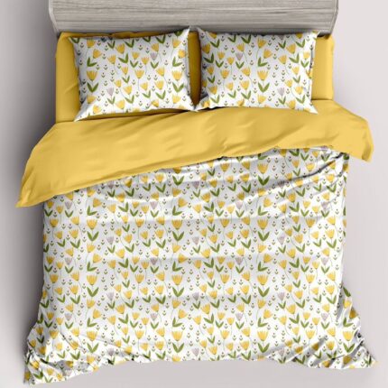 Lenjerie de pat 100% Bumbac Romanesc – 1 persoana – 4 piese, Model 14430