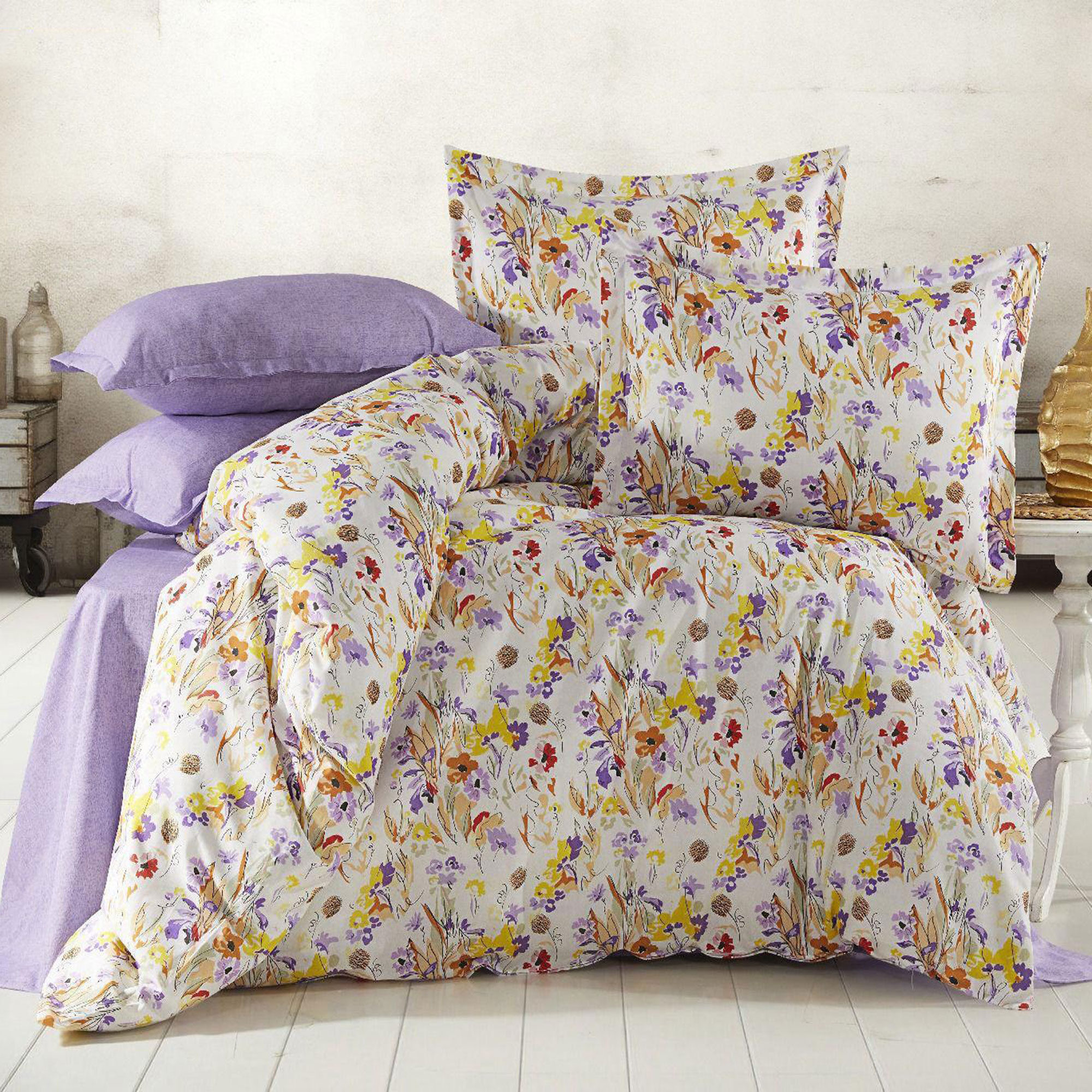 Lenjerie de pat bumbac 100% – 4 piese, Model 12866 Lenjerie de pat bumbac 100% – 4 piese, Model 12866