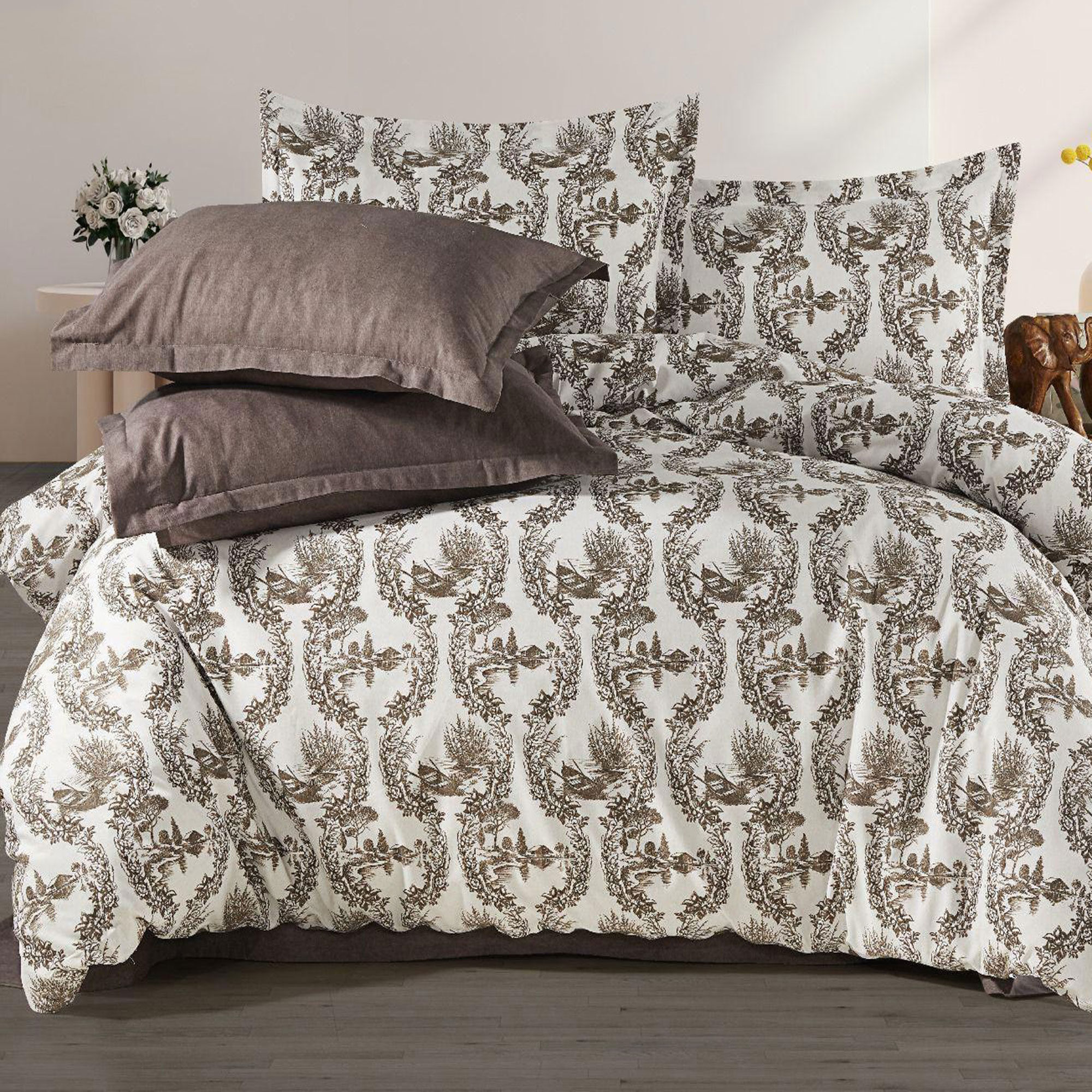 Lenjerie de pat bumbac 100% – 4 piese, Model 12875 Lenjerie de pat bumbac 100% – 4 piese, Model 12875
