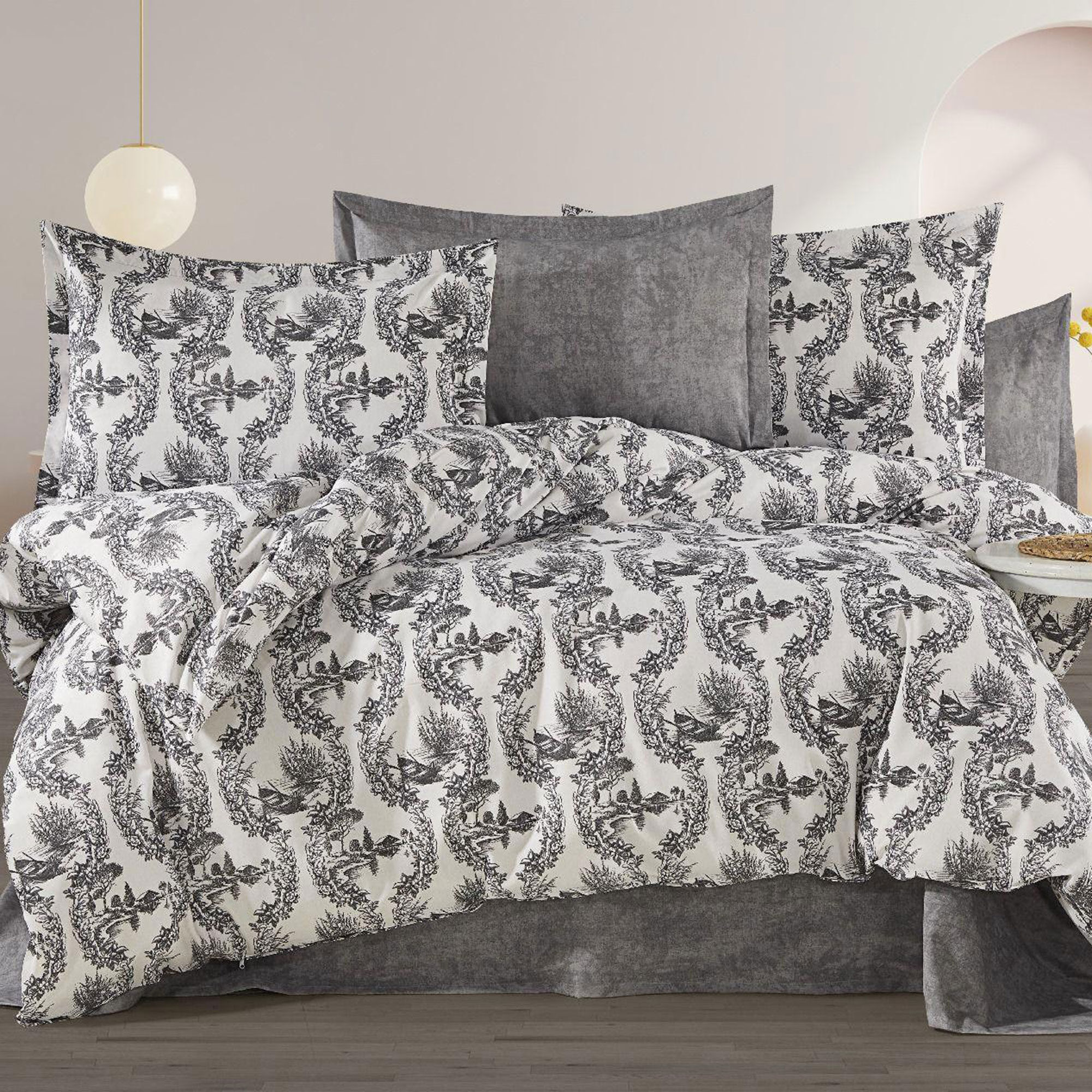 Lenjerie de pat bumbac 100% – 4 piese, Model 12876 Lenjerie de pat bumbac 100% – 4 piese, Model 12876