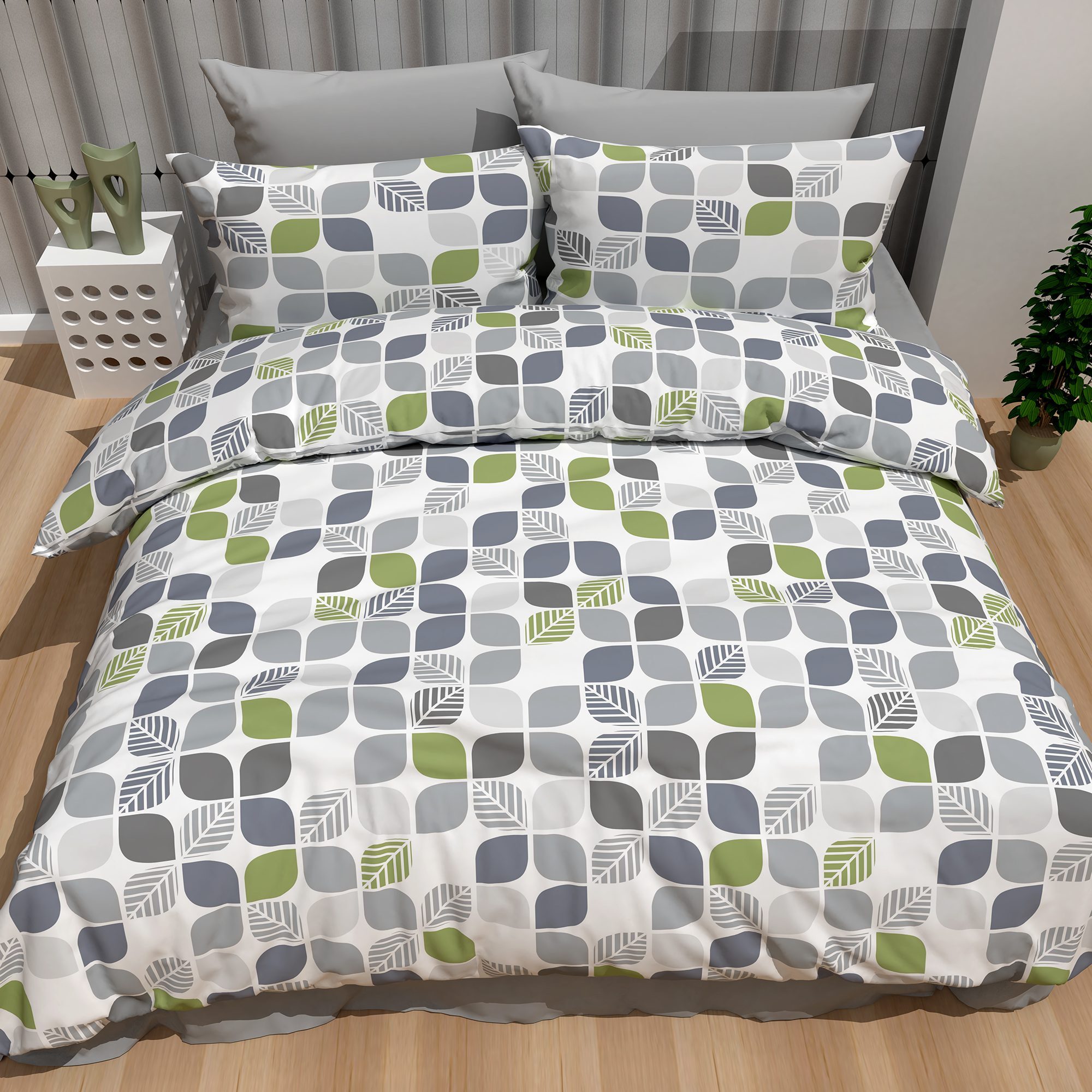 Lenjerie de pat bumbac 100% – 4 piese, Model 17810 Lenjerie de pat bumbac 100% – 4 piese, Model 17810
