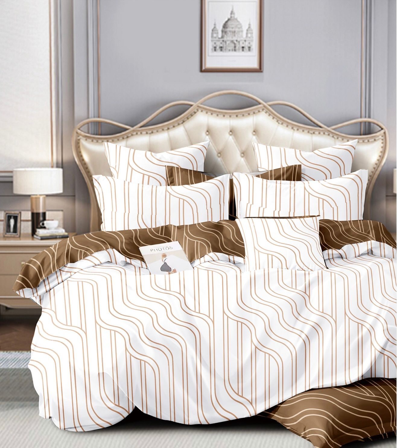 Lenjerie de pat bumbac 100% – Luxury – 4 piese, Model 12018 Lenjerie de pat bumbac 100% – Luxury – 4 piese, Model 12018