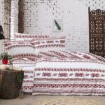 Lenjerie de pat bumbac 100% – model Arhaic – king size – 4 piese, Model 16032