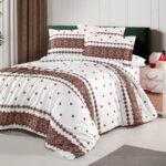 Lenjerie de pat bumbac 100% – model Arhaic – king size – 4 piese, Model 16033