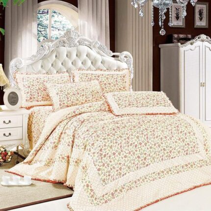 Lenjerie de pat bumbac Brodat – 4 piese, Model 7084 - imagine 2