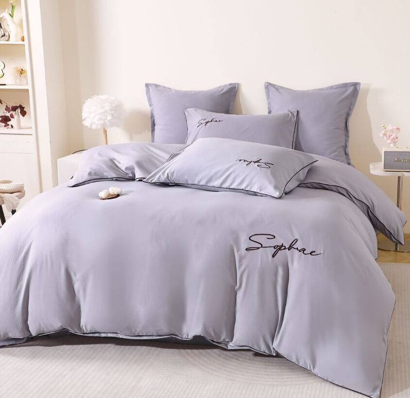 Lenjerie de pat bumbac brodat – 6 piese, Model 17254 - imagine 3 Lenjerie de pat bumbac brodat – 6 piese, Model 17254 - imagine 3