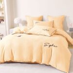 Lenjerie de pat bumbac brodat – 6 piese, Model 17260 - imagine 3