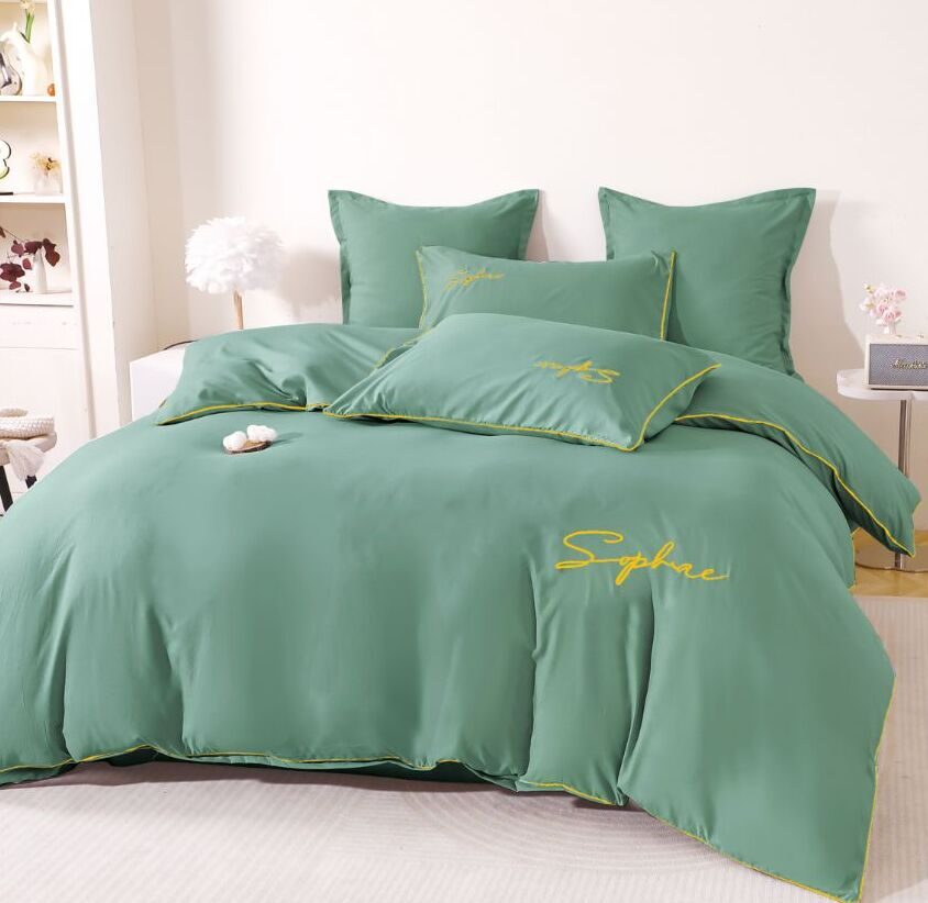 Lenjerie de pat bumbac brodat – 6 piese, Model 17263 - imagine 3 Lenjerie de pat bumbac brodat – 6 piese, Model 17263 - imagine 3
