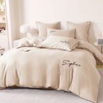 Lenjerie de pat bumbac brodat – 6 piese, Model 17266 - imagine 3