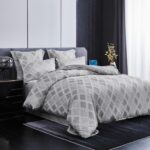 Lenjerie de pat bumbac Brodat cu Smocuri – 6 piese, Model 7101 - imagine 2