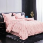 Lenjerie de pat bumbac Brodat cu Smocuri – 6 piese, Model 7104 - imagine 2