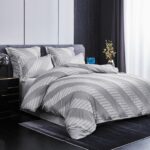 Lenjerie de pat bumbac Brodat cu Smocuri – 6 piese, Model 7105 - imagine 2