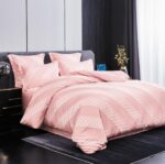 Lenjerie de pat bumbac Brodat cu Smocuri – 6 piese, Model 7107 - imagine 2