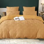 Lenjerie de pat bumbac Brodat cu Smocuri – 6 piese, Model 7392