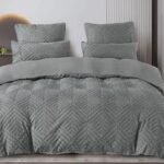 Lenjerie de pat bumbac Brodat cu Smocuri – 6 piese, Model 7397