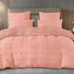 Lenjerie de pat bumbac Brodat cu Smocuri – 6 piese, Model 7398