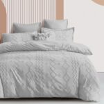 Lenjerie de pat bumbac Brodat cu Smocuri – 6 piese, Model 7411