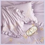 Lenjerie de pat bumbac Brodat Deluxe – 4 piese, Model 7105