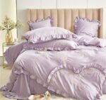 Lenjerie de pat bumbac Brodat Deluxe – 4 piese, Model 7105 - imagine 2