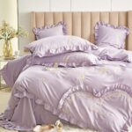 Lenjerie de pat bumbac Brodat Deluxe – 4 piese, Model 7105 - imagine 2