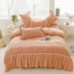 Lenjerie de pat bumbac Brodat Deluxe – 4 piese, Model 7106 - imagine 2
