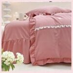 Lenjerie de pat bumbac Brodat Deluxe – 4 piese, Model 7107