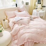 Lenjerie de pat bumbac Brodat Deluxe – 4 piese, Model 7111 - imagine 2