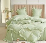 Lenjerie de pat bumbac Brodat Deluxe – 4 piese, Model 7112 - imagine 2