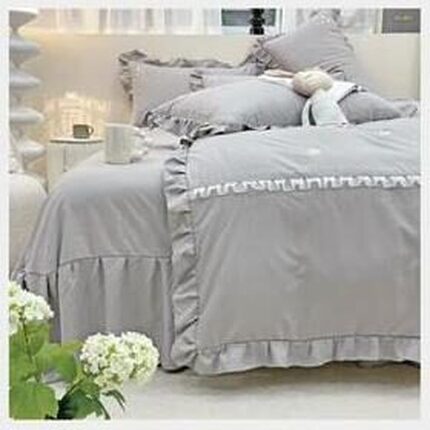 Lenjerie de pat bumbac Brodat Deluxe – 4 piese, Model 7113