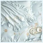 Lenjerie de pat bumbac Brodat Deluxe – 4 piese, Model 7115