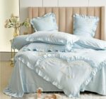 Lenjerie de pat bumbac Brodat Deluxe – 4 piese, Model 7115 - imagine 2