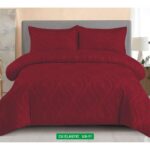Lenjerie de pat bumbac Brodat subtire – cu elastic – 4 piese, Model 16924