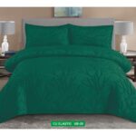 Lenjerie de pat bumbac Brodat subtire – cu elastic – 4 piese, Model 16926