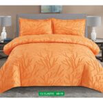 Lenjerie de pat bumbac Brodat subtire – cu elastic – 4 piese, Model 16928