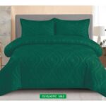 Lenjerie de pat bumbac Brodat subtire – cu elastic – 4 piese, Model 16929