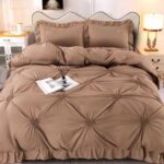 Lenjerie de pat bumbac cu inimi brodate – 4 piese, Model 9856
