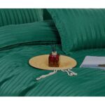 Lenjerie de pat bumbac damasc cu dunga lata – Premium – 6 piese, Model 10063 - imagine 2