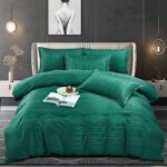 Lenjerie de pat bumbac damasc cu dunga lata – Premium – 6 piese, Model 10063 - imagine 4