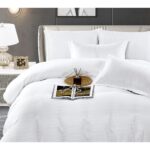 Lenjerie de pat bumbac damasc cu dunga lata – Premium – 6 piese, Model 10068 - imagine 2