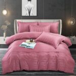Lenjerie de pat bumbac damasc cu dunga lata – Premium – 6 piese, Model 10069 - imagine 4