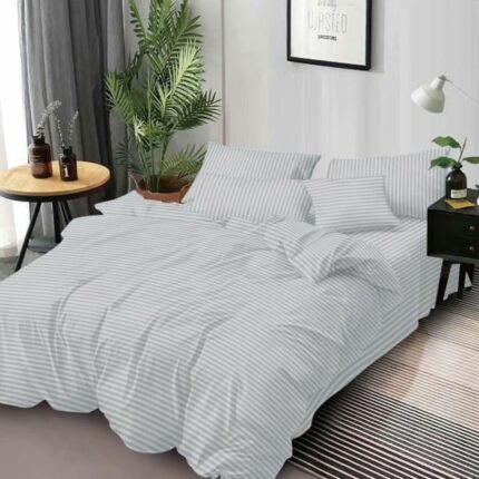 Lenjerie de pat bumbac Damasc hotelier – 6 piese, Model 18088