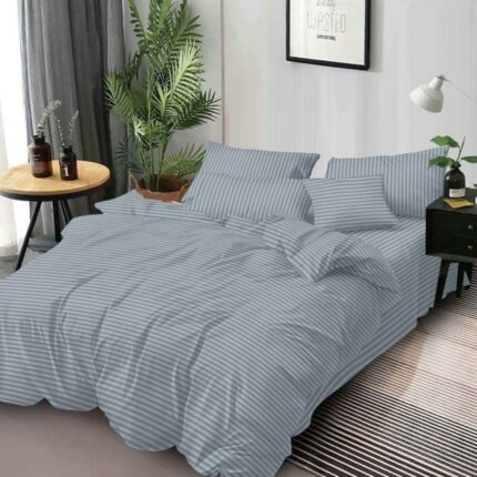 Lenjerie de pat bumbac Damasc hotelier – 6 piese, Model 18092