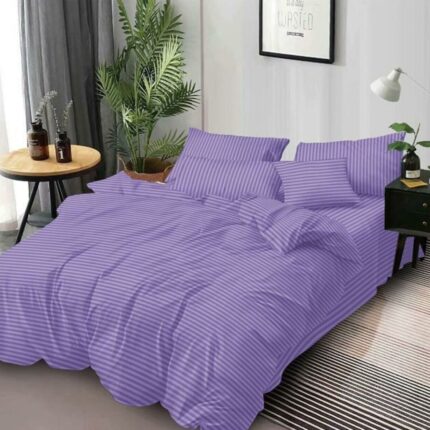Lenjerie de pat bumbac Damasc hotelier – 6 piese, Model 18115