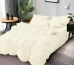 Lenjerie de pat bumbac Damasc hotelier – cu elastic – 6 piese, Model 18116 - imagine 2