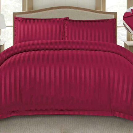 Lenjerie de pat bumbac Damasc Hotelier – cu elastic – 6 piese, Model 18224