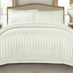 Lenjerie de pat bumbac Damasc Hotelier – cu elastic – 6 piese, Model 18225