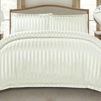 Lenjerie de pat bumbac Damasc Hotelier – cu elastic – 6 piese, Model 18225