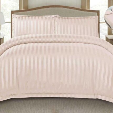 Lenjerie de pat bumbac Damasc Hotelier – cu elastic – 6 piese, Model 18233