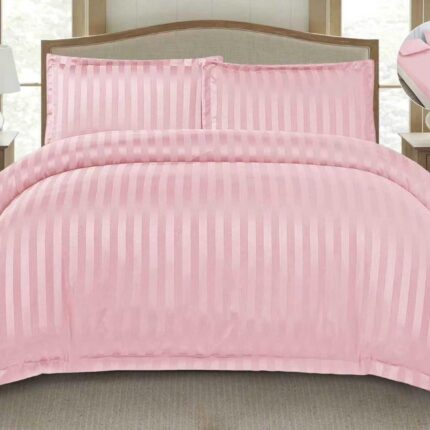 Lenjerie de pat bumbac Damasc Hotelier – cu elastic – 6 piese, Model 18234