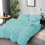 Lenjerie de pat bumbac Damasc hotelier – cu elastic – 6 piese, Model 18499